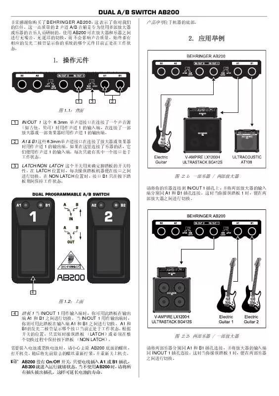 Mode d'emploi BEHRINGER AB200