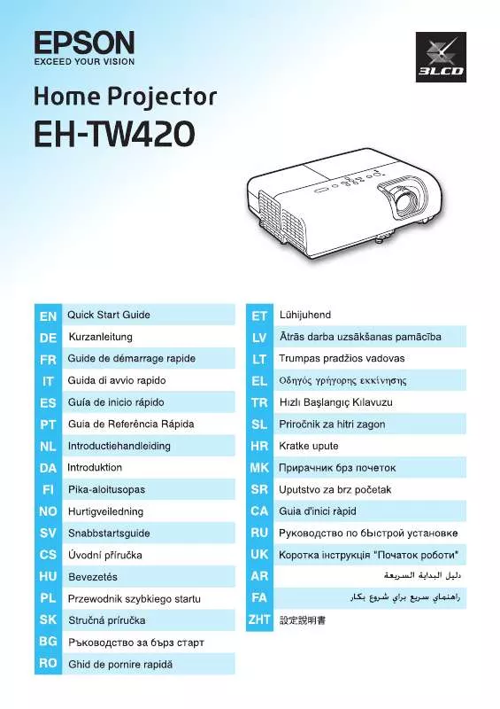 Mode d'emploi EPSON EH-TW420
