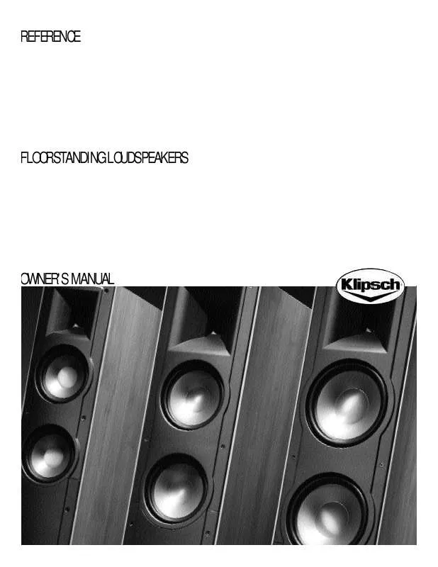 Mode d'emploi KLIPSCH REF III FLOORSTANDERS