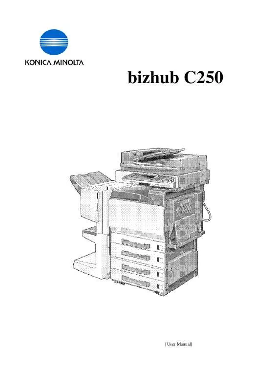 Mode d'emploi KONICA MINOLTA BIZHUB C250