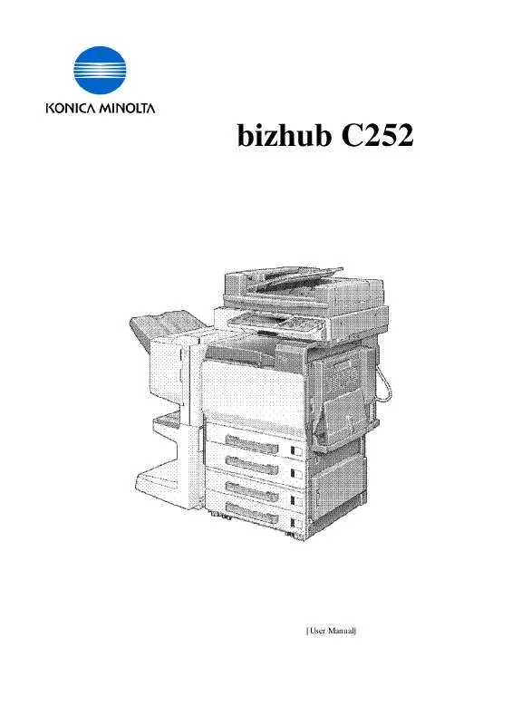 Mode d'emploi KONICA MINOLTA BIZHUB C252