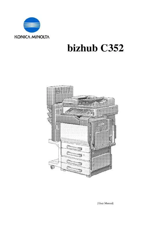 Mode d'emploi KONICA MINOLTA BIZHUB C352