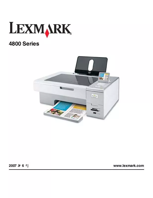 Mode d'emploi LEXMARK X4850