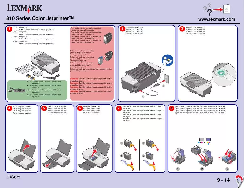 Mode d'emploi LEXMARK Z816