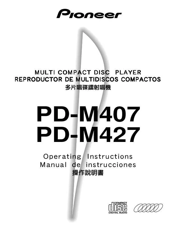 Mode d'emploi PIONEER PD-M407