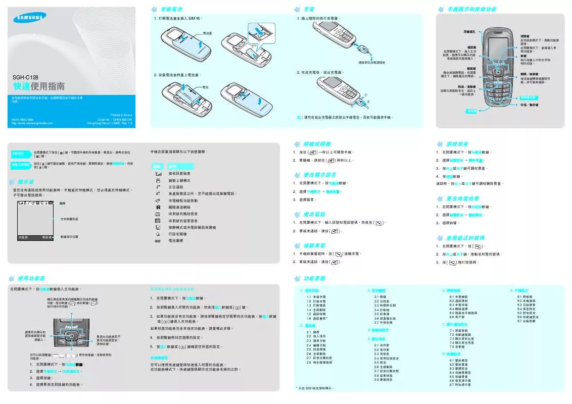 Mode d'emploi SAMSUNG C128