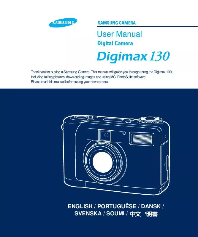 Mode d'emploi SAMSUNG DIGIMAX130