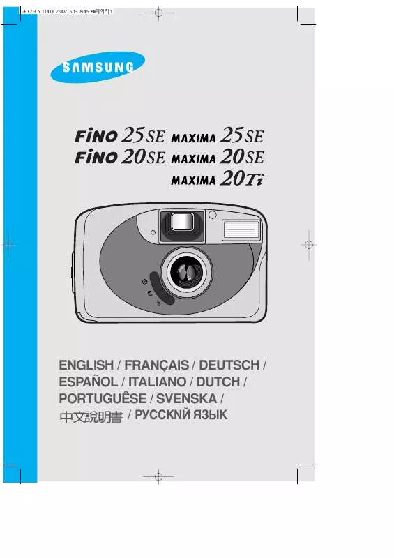 Mode d'emploi SAMSUNG FINO 25SE