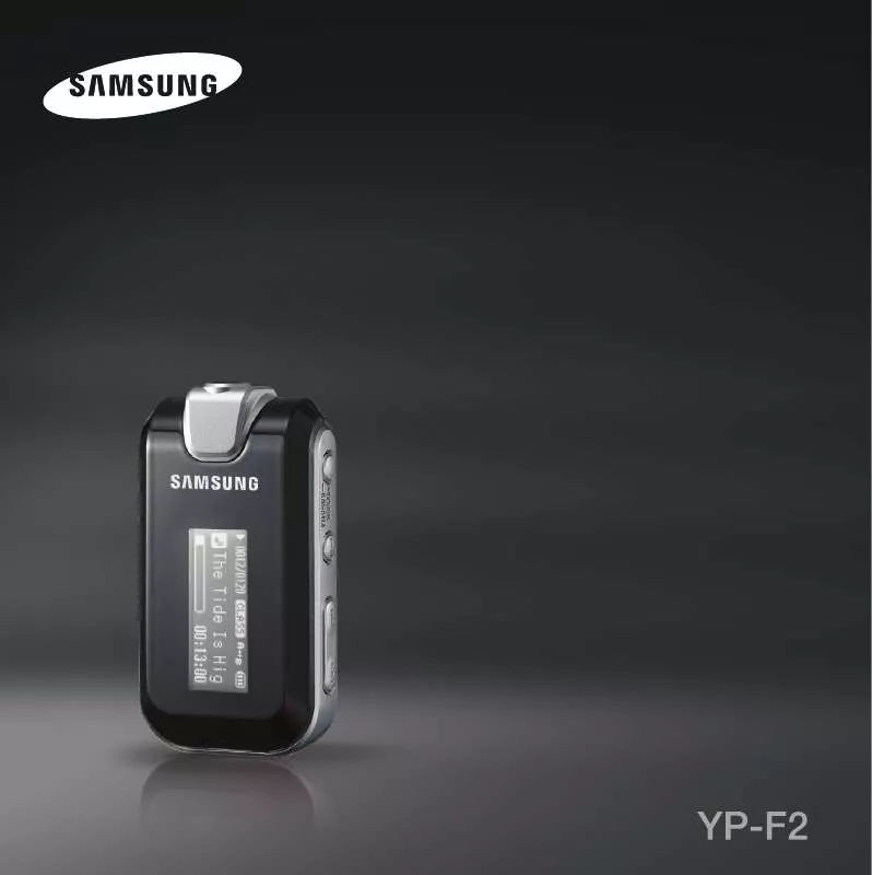 Mode d'emploi SAMSUNG YP-F2QB