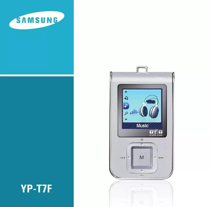 Mode d'emploi SAMSUNG YP-T7FV