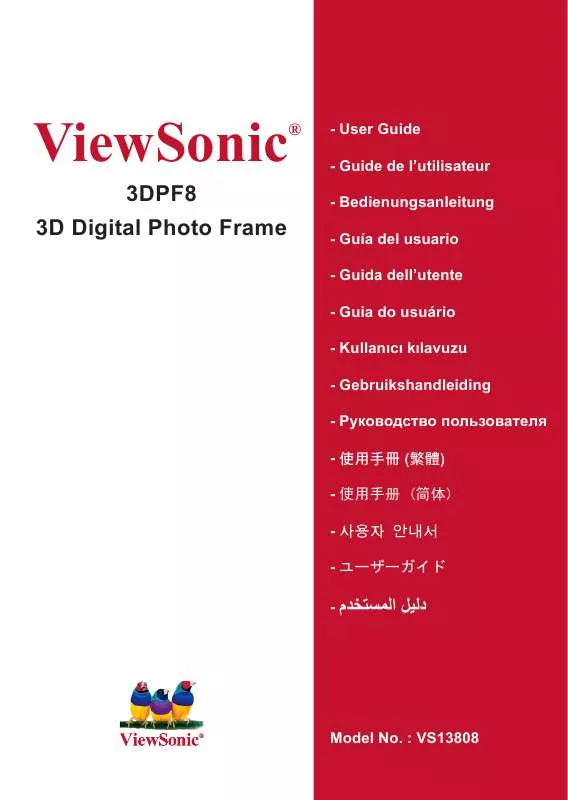 Mode d'emploi VIEWSONIC 3DPF8