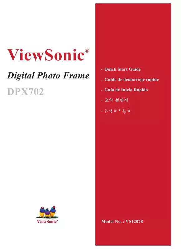 Mode d'emploi VIEWSONIC DPX702