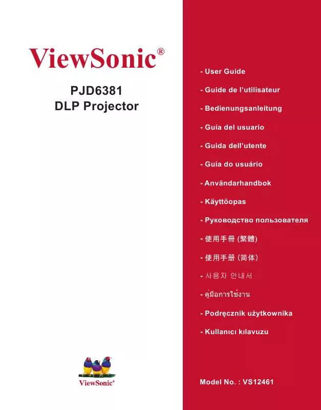 Mode d'emploi VIEWSONIC PJD6381