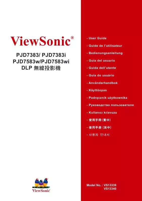 Mode d'emploi VIEWSONIC PJD7383