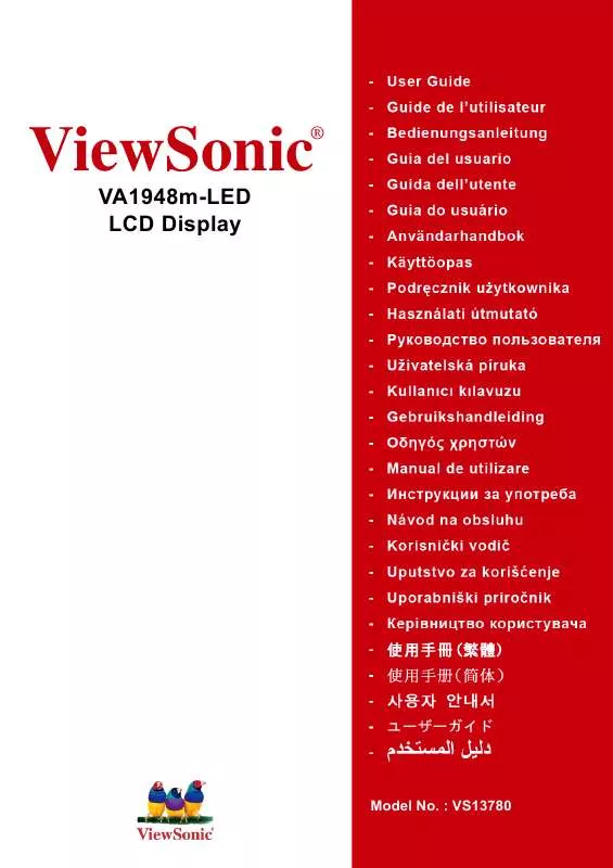 Mode d'emploi VIEWSONIC VA1948M-LED