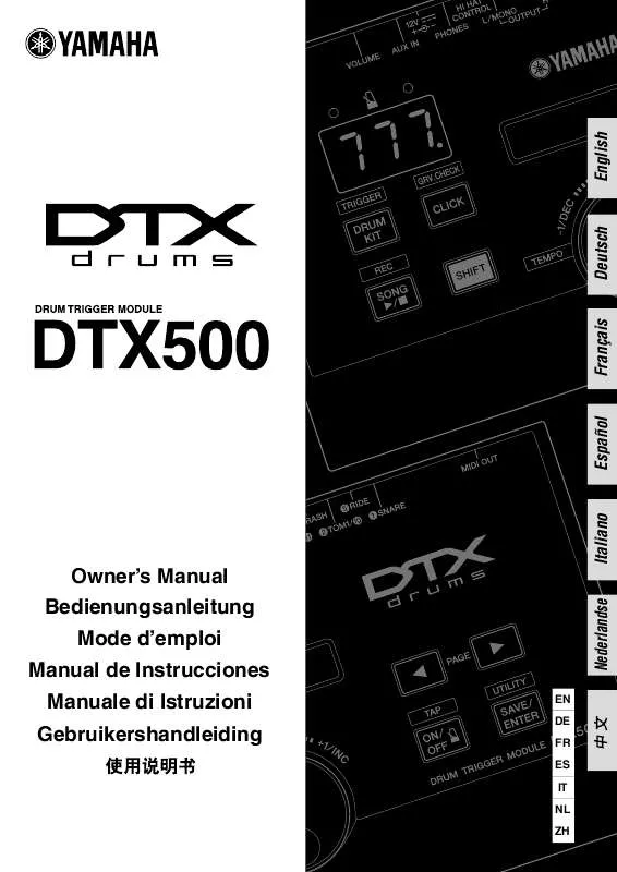 Mode d'emploi YAMAHA DTX500