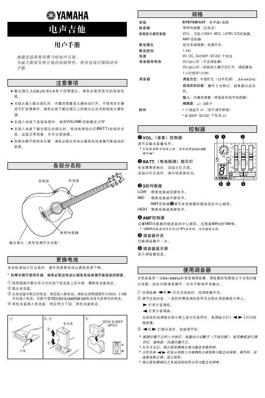 Mode d'emploi YAMAHA FGX700SC