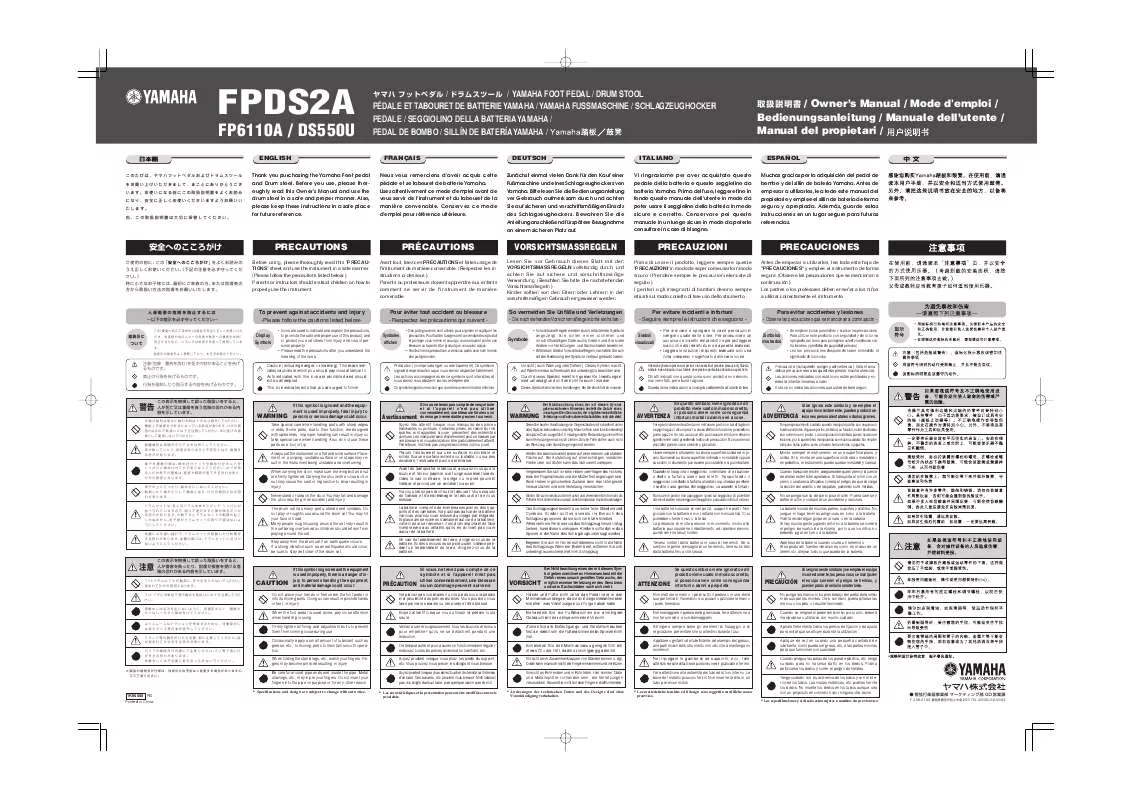 Mode d'emploi YAMAHA FPDS2A