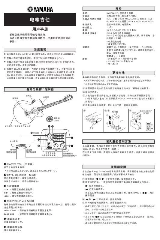 Mode d'emploi YAMAHA LJX6CA